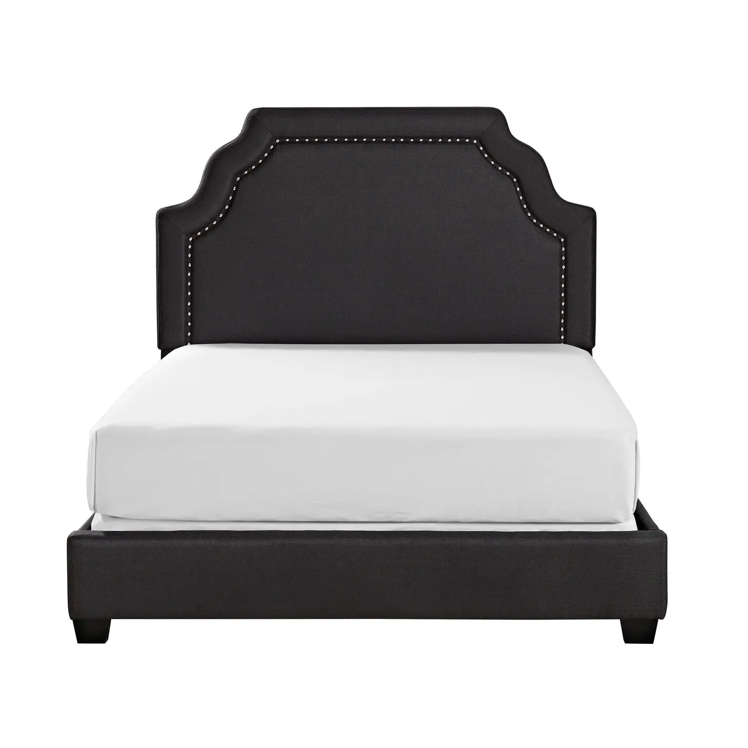 KF705009CL Classic Charcoal Gray Queen Upholstered Bed - Loren-4