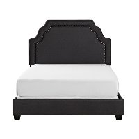 KF705009CL Classic Charcoal Gray Queen Upholstered Bed - Loren-4