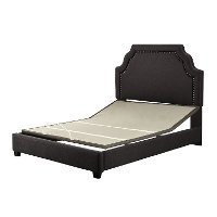 KF705009CL Classic Charcoal Gray Queen Upholstered Bed - Loren-5