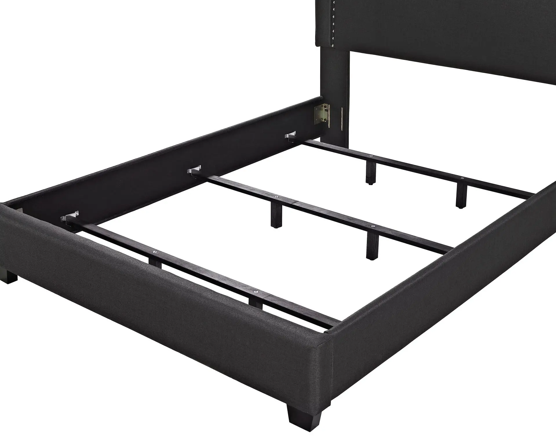 KF705009CL Classic Charcoal Gray Queen Upholstered Bed - Loren-7