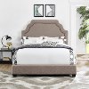 KF705009OL Classic Oatmeal Linen Queen Upholstered Bed - Loren-2