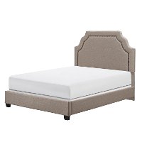 KF705009OL Classic Oatmeal Linen Queen Upholstered Bed - Loren-4