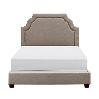 KF705009OL Classic Oatmeal Linen Queen Upholstered Bed - Loren-5