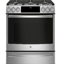 P2S930SELSS GE Profile 30 Inch Dual Fuel Slide In Range - Stainless Steel
