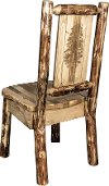 MWGCKSCNLZPINE Country Pine Tree Dining Chair - Glacier Country
