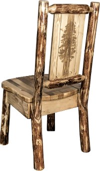 MWGCKSCNLZPINE Country Pine Tree Dining Chair - Glacier Country