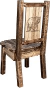 MWHCKSCNSLLZBEAR Rustic Laser Engraved Bear Dining Chair - Homestead