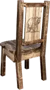 Rustic Laser Engraved Bear Dining Chair - Homestead