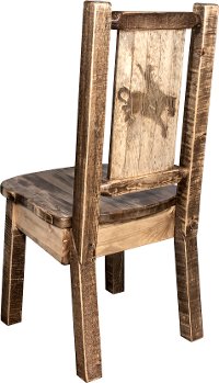 MWHCKSCNSLLZBRONC Rustic Laser Engraved Bronc Dining Chair - Homestead
