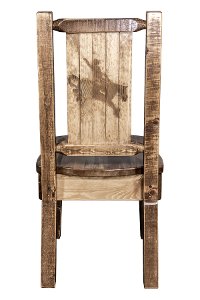 MWHCKSCNSLLZBRONC Rustic Laser Engraved Bronc Dining Chair - Homestead-2