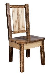 MWHCKSCNSLLZBRONC Rustic Laser Engraved Bronc Dining Chair - Homestead-4