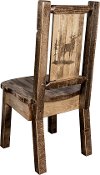 MWHCKSCNSLLZELK Rustic Laser Engraved Elk Dining Chair - Homestead