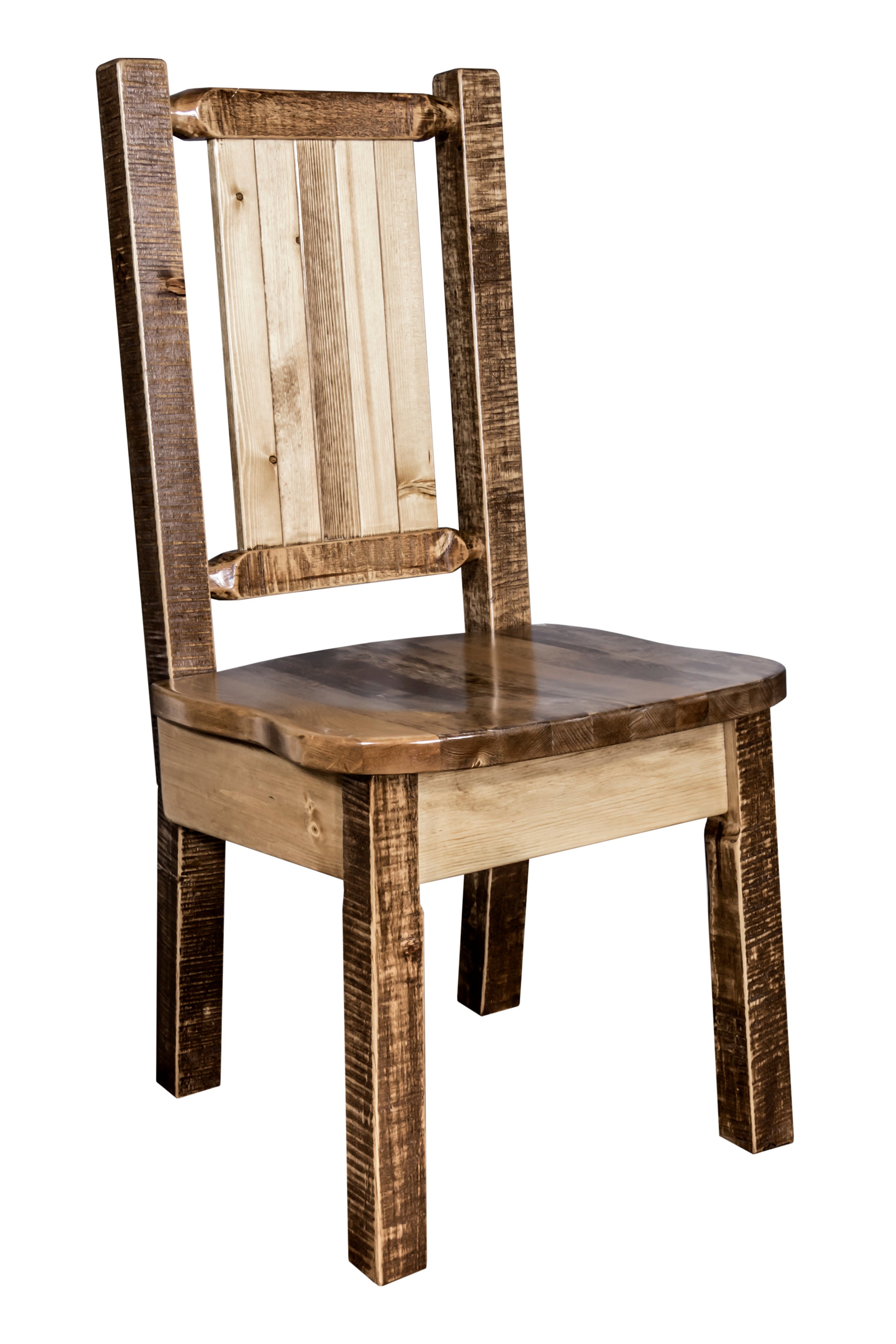 Rustic Laser Engraved Elk Dining Chair - Homestead-4