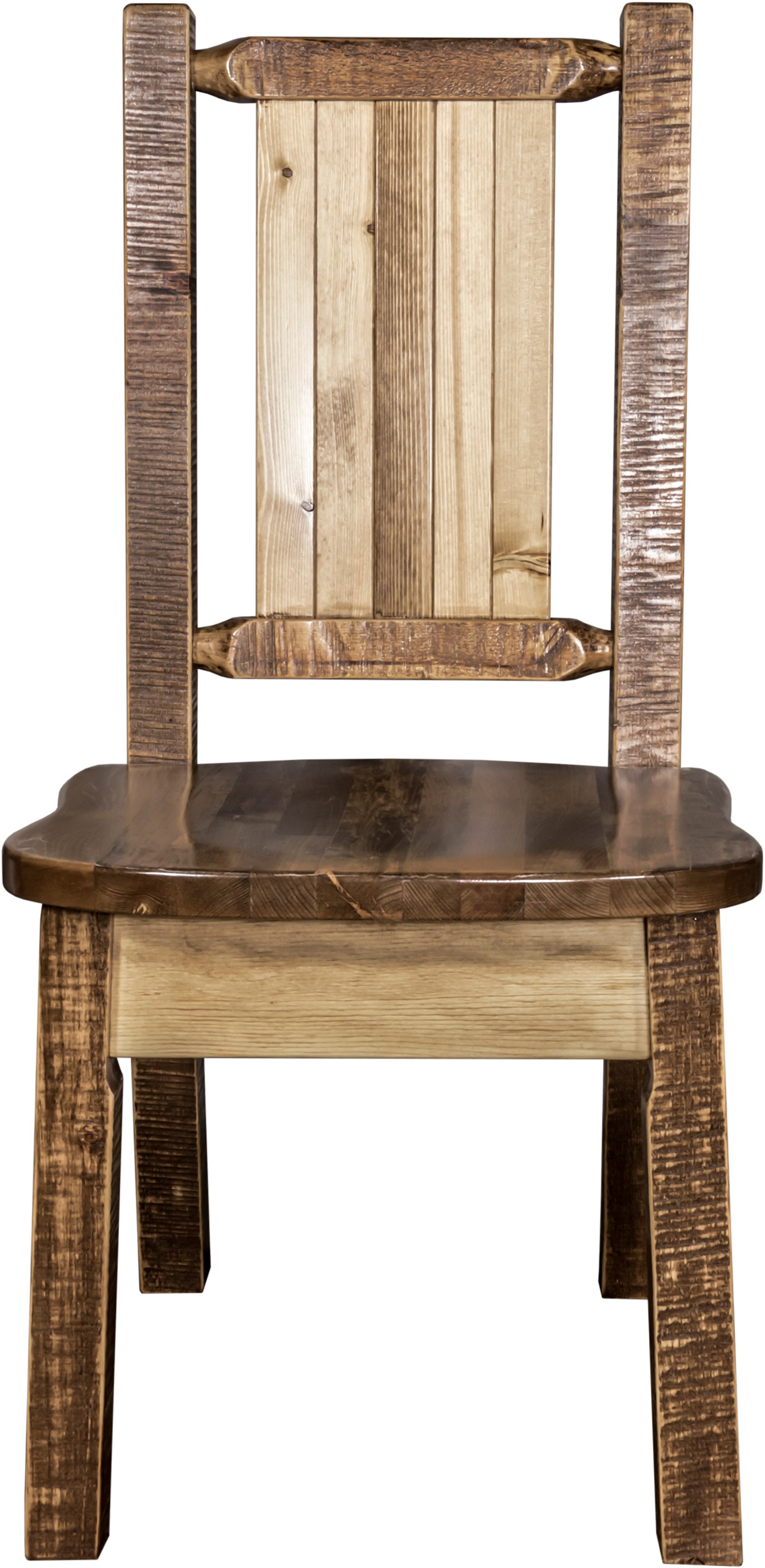 Rustic Laser Engraved Pine Tree Dining Chair - Homestead-3
