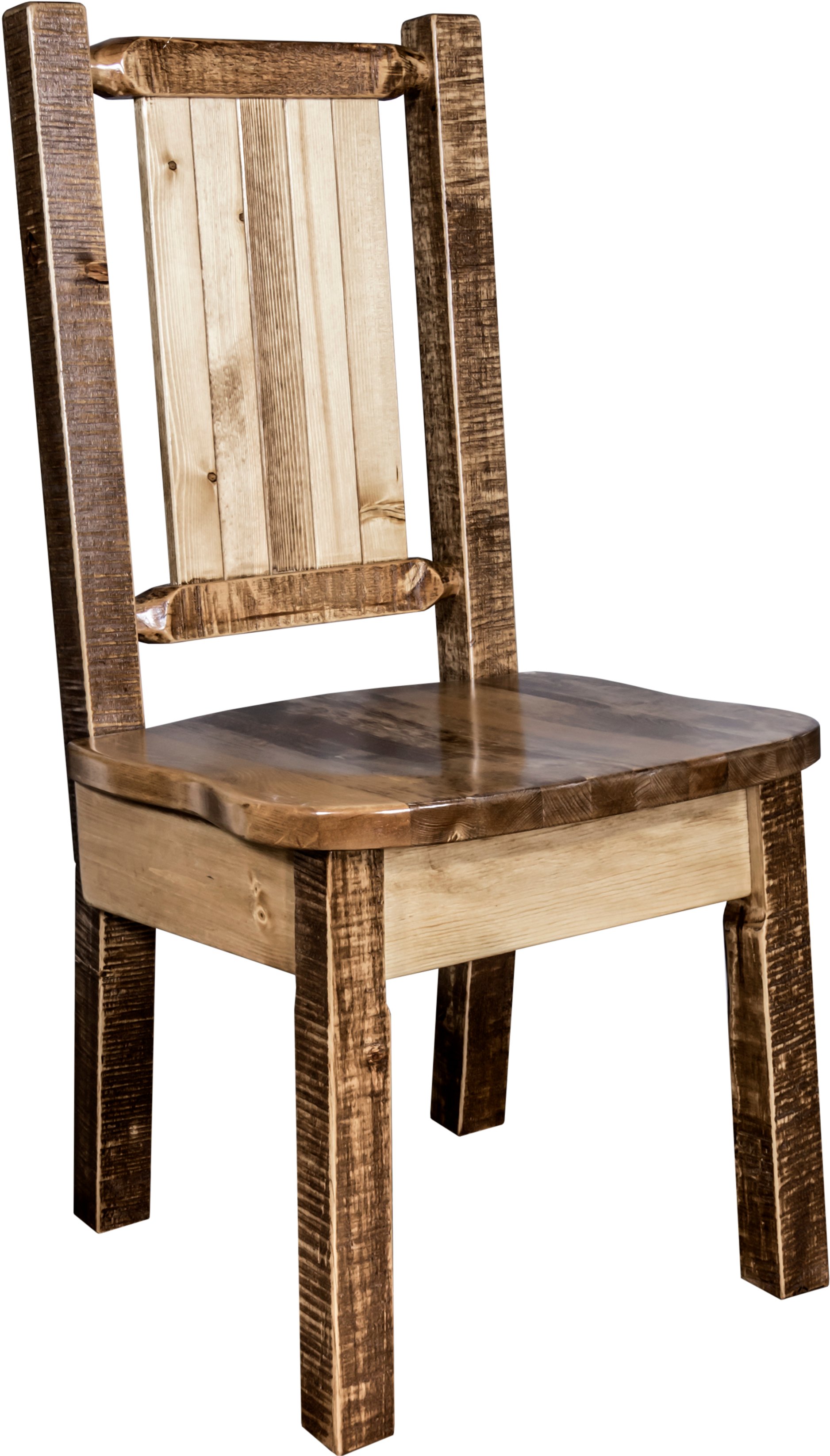 Rustic Laser Engraved Pine Tree Dining Chair - Homestead-4
