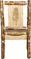 MWGCCASCNLZPINE Captain's Dining Chair with Laser Engraved Pine Tree - Glacier-2