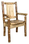 MWGCCASCNLZPINE Captain's Dining Chair with Laser Engraved Pine Tree - Glacier-3