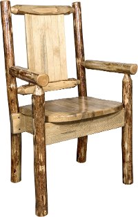 MWGCCASCNLZPINE Captain's Dining Chair with Laser Engraved Pine Tree - Glacier-3