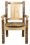 MWGCCASCNLZPINE Captain's Dining Chair with Laser Engraved Pine Tree - Glacier-4