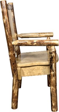 MWGCCASCNLZPINE Captain's Dining Chair with Laser Engraved Pine Tree - Glacier-5
