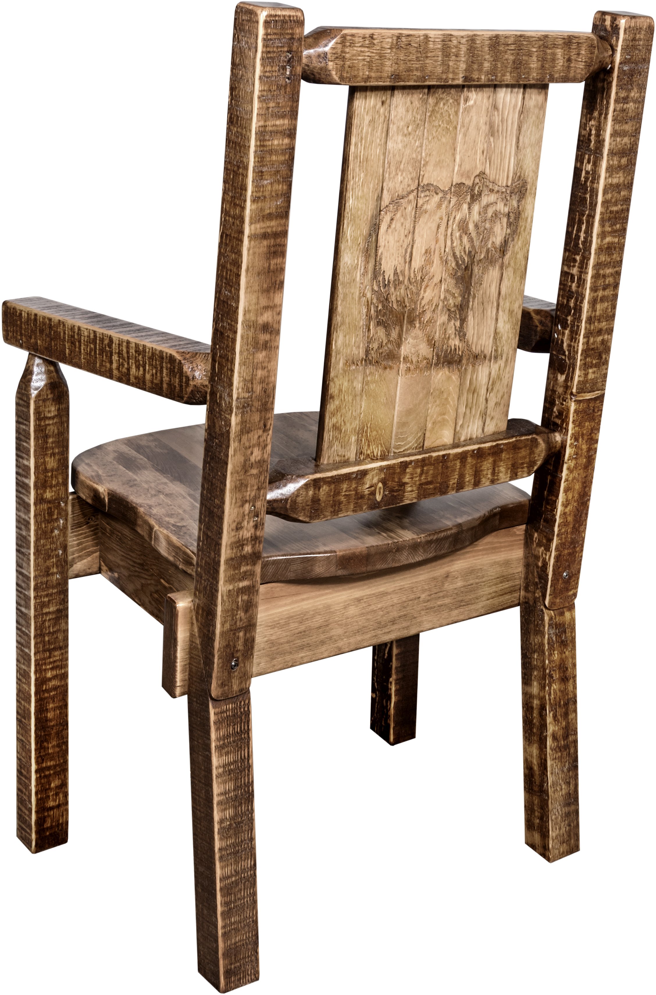 Captain's Dining Room Chair with Laser Engraved Bear - Homestead-1
