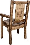 MWHCCASCNSLLZBEAR Captain's Dining Room Chair with Laser Engraved Bear - Homestead