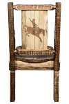 MWHCCASCNSLLZBRONC Captain's Dining Room Chair with Laser Engraved Bronc - Homestead-2