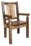 MWHCCASCNSLLZELK Captain's Dining Room Chair with Laser Engraved Elk - Homestead-4
