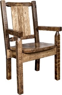 MWHCCASCNSLLZELK Captain's Dining Room Chair with Laser Engraved Elk - Homestead-4