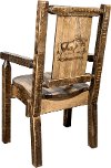 MWHCCASCNSLLZMOOSE Captain's Dining Room Chair with Laser Engraved Moose - Homestead