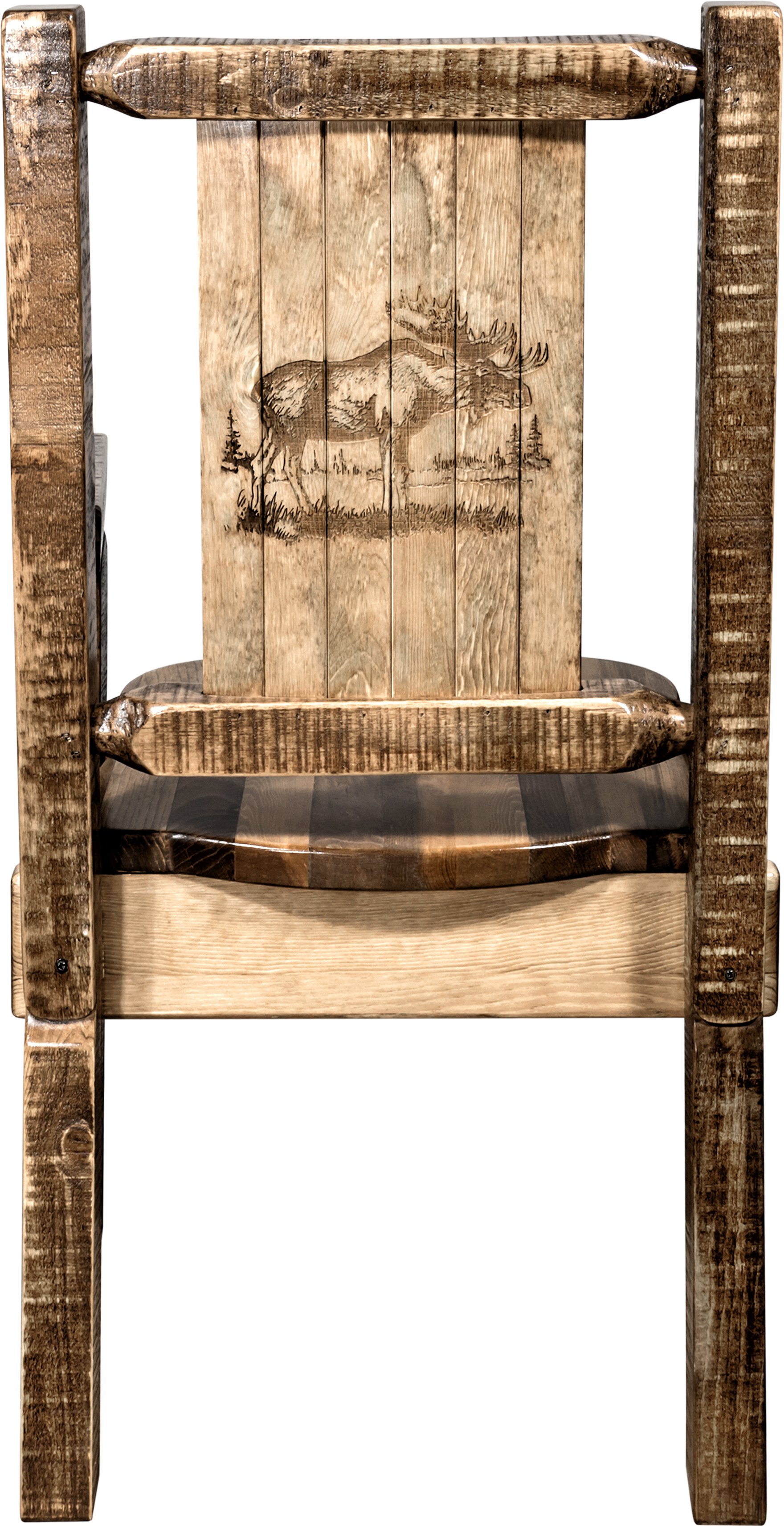 Captain's Dining Room Chair with Laser Engraved Moose - Homestead-2