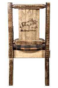 MWHCCASCNSLLZMOOSE Captain's Dining Room Chair with Laser Engraved Moose - Homestead-2