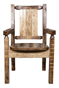 MWHCCASCNSLLZMOOSE Captain's Dining Room Chair with Laser Engraved Moose - Homestead-3