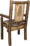 MWHCCASCNSLLZPINE Captain's Dining Room Chair with Laser Engraved Pine Tree - Homestead