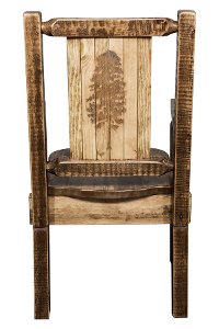 MWHCCASCNSLLZPINE Captain's Dining Room Chair with Laser Engraved Pine Tree - Homestead-2