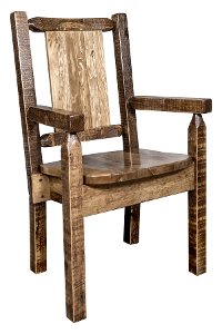 MWHCCASCNSLLZPINE Captain's Dining Room Chair with Laser Engraved Pine Tree - Homestead-4