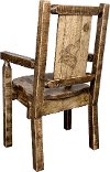 MWHCCASCNSLLZWOLF Captain's Dining Room Chair with Laser Engraved Wolf - Homestead
