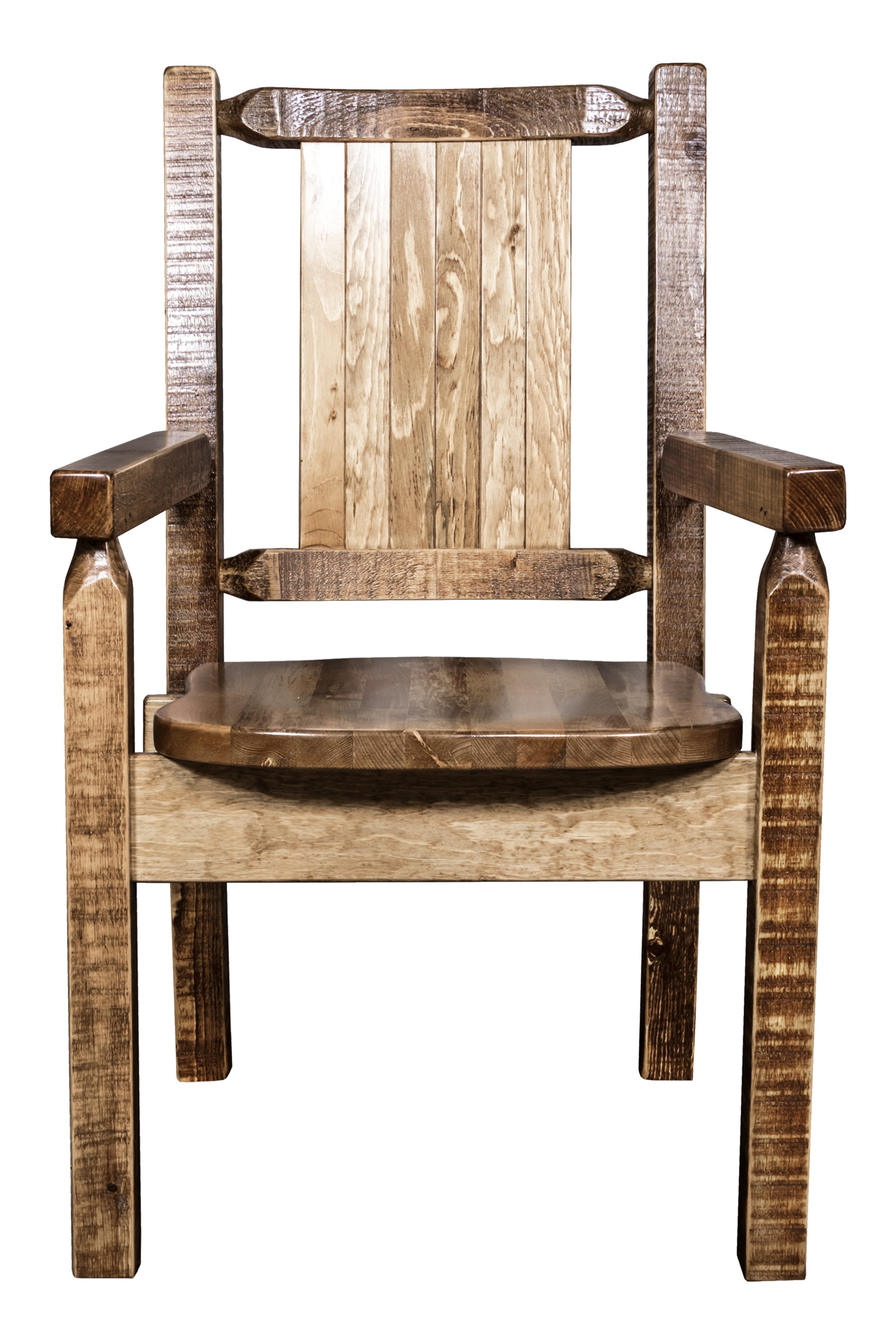 Captain's Dining Room Chair with Laser Engraved Wolf - Homestead-3