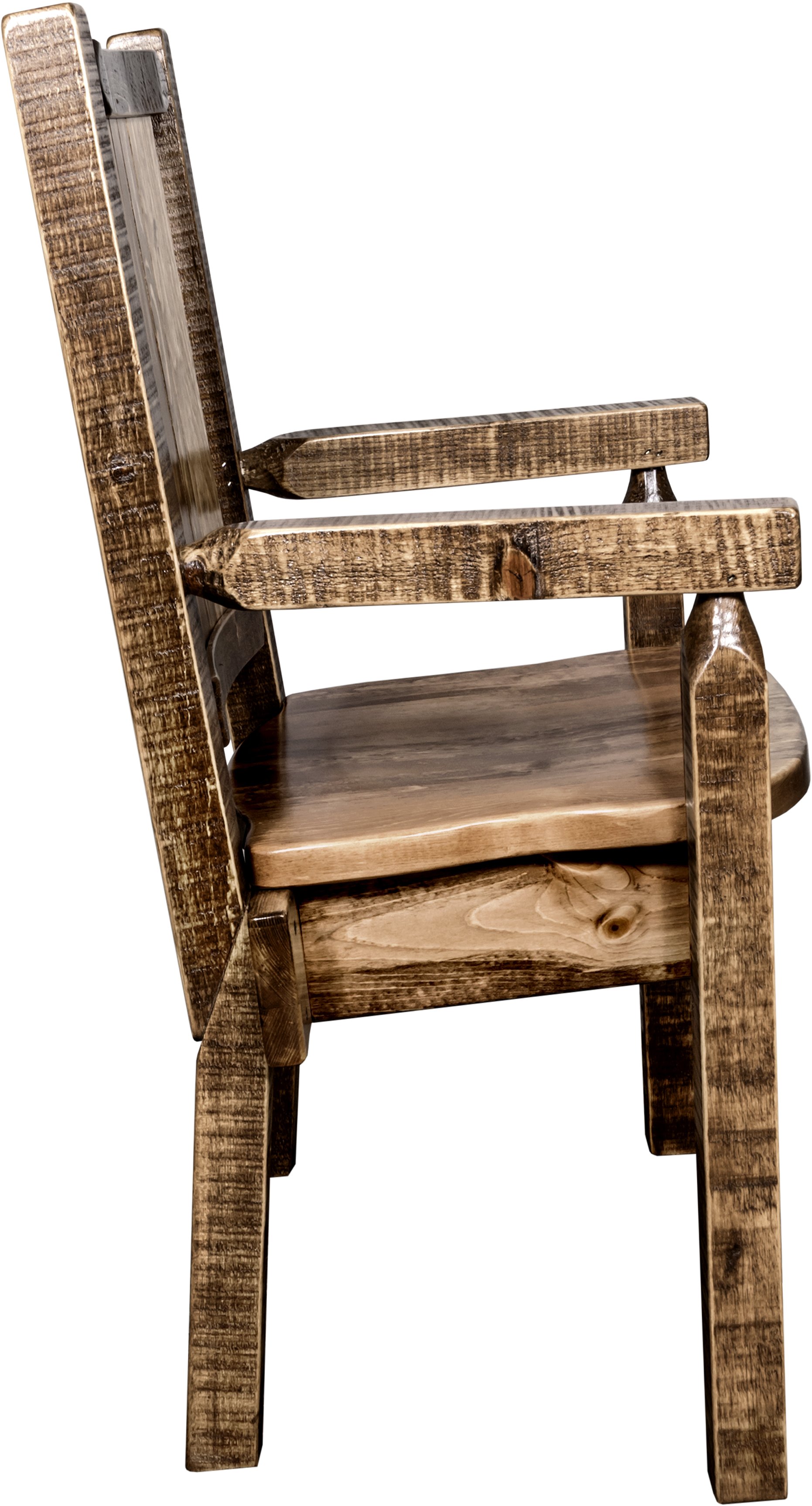 Captain's Dining Room Chair with Laser Engraved Wolf - Homestead-5