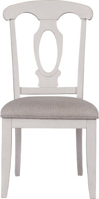 4547-581WHT/SIDECHR White Upholstered Dining Chair - Ashgrove
