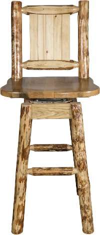 MWGCBSWSNRLZWOLF Rustic Pine Swivel Bar Stool with Laser Engraved Wolf - Glacier-3