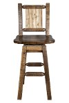 MWHCBSWSNRSLLZELK Rustic Swivel Bar Stool with Laser Engraved Elk - Homestead-4