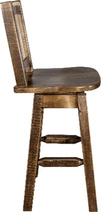 MWHCBSWSNRSLLZMOOSE Rustic Swivel Bar Stool with Laser Engraved Moose - Homestead-5