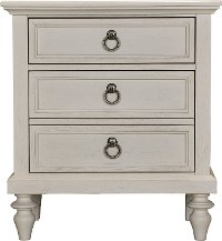 4547-292WHT/NGHTSTND Rustic Casual White Nightstand - Ashgrove