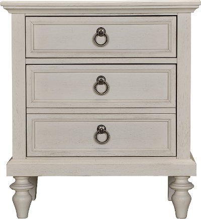 4547-292WHT/NGHTSTND Rustic Casual White Nightstand - Ashgrove