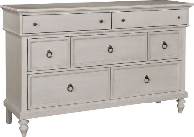 4547-230WHT/DRESSER Rustic Casual White Dresser - Ashgrove