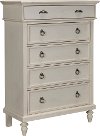 4547-240WHT/CHEST Clearance Rustic Casual White Chest of Drawers - Ashgrove