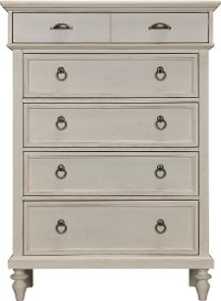 4547-240WHT/CHEST Rustic Casual White Chest of Drawers - Ashgrove-2