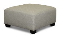 Casual Contemporary White Cocktail Ottoman - Barrage
