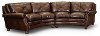 Classic Brown Leather 2 Piece Sectional - Suffolk